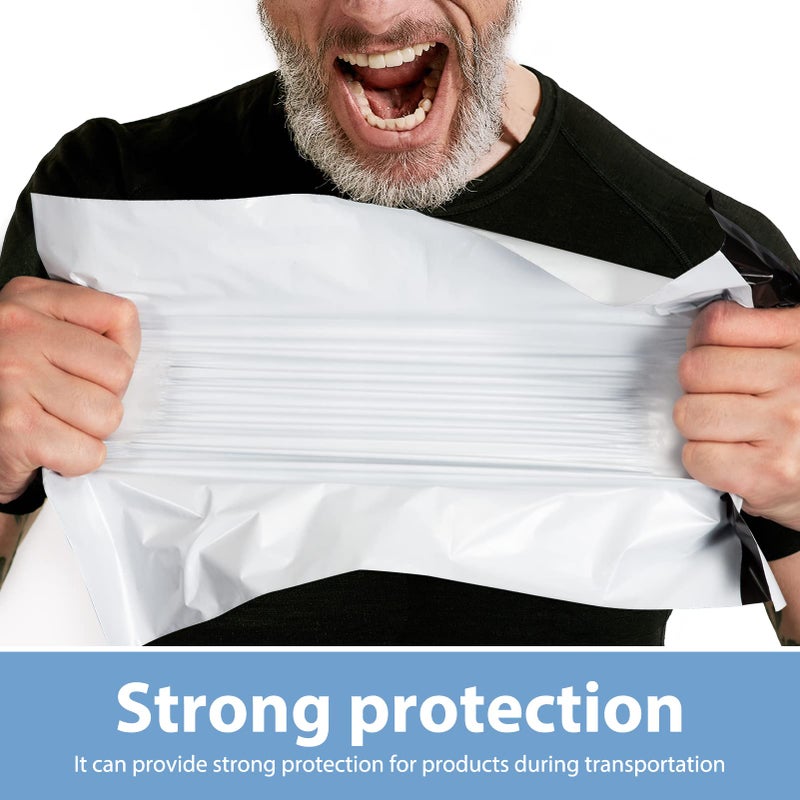 Metronic Poly Mailers 14.5x19 200 Pcs | Large Shipping Bags for Clothing | Strong Adhensive Mailing Bags for Small Business, Shipping Envelopes Bags, Tear-resistant Package Bags White - Image 3